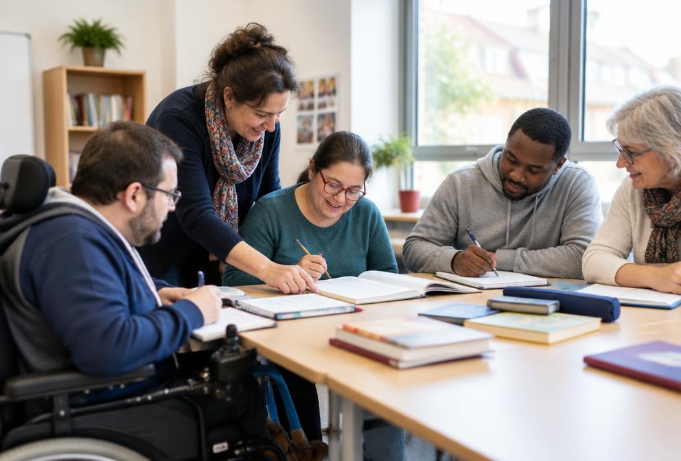 Action sociale — Cours d'alphabétisation