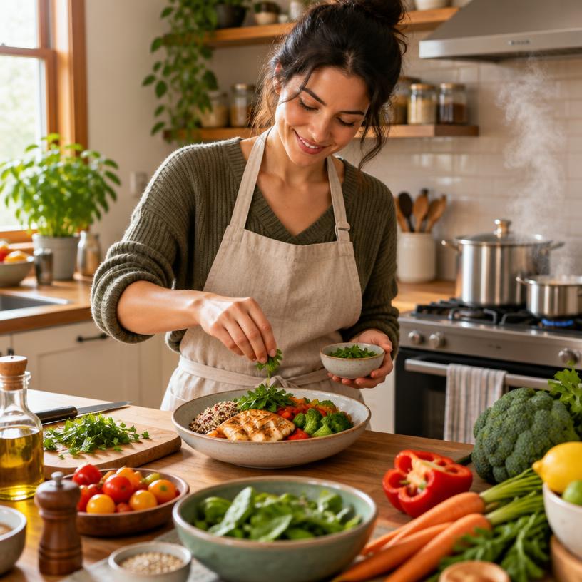 Illustration — Préparation de repas à domicile